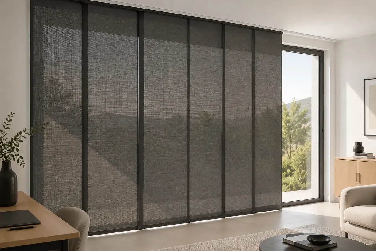 Tejido screen 3% equilibrado entre luz, privacidad y visión exterior