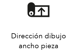 Dirección del dibujo ancho textil