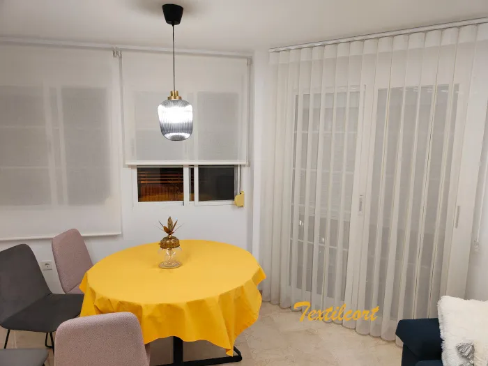 Cortina Duomo lisa blanca