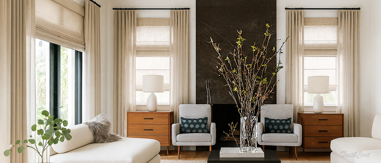 Cortinas Estilo Contemporaneo  Textilcort