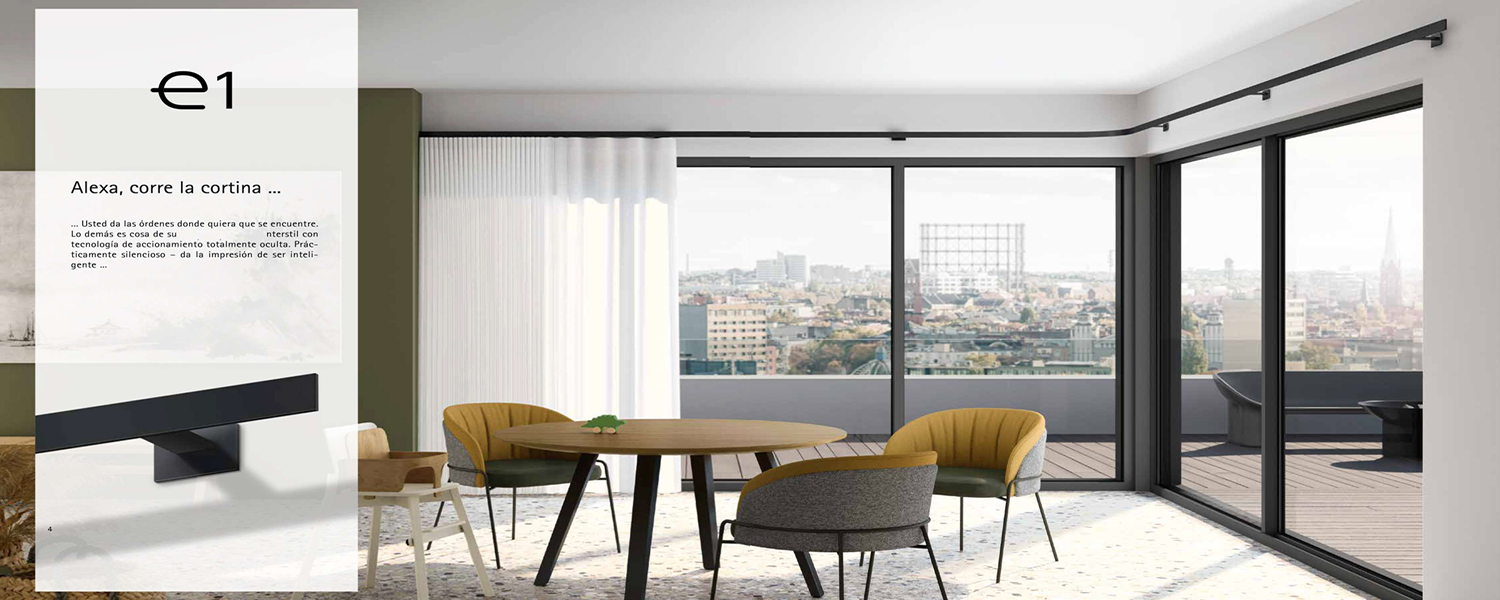 Foto Salon Moderno Cortinas Riel Smart Electric Interstil Textilcort