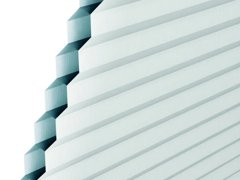 Foto textil nido de abeja de cortina plisada para ventanas inclinadas