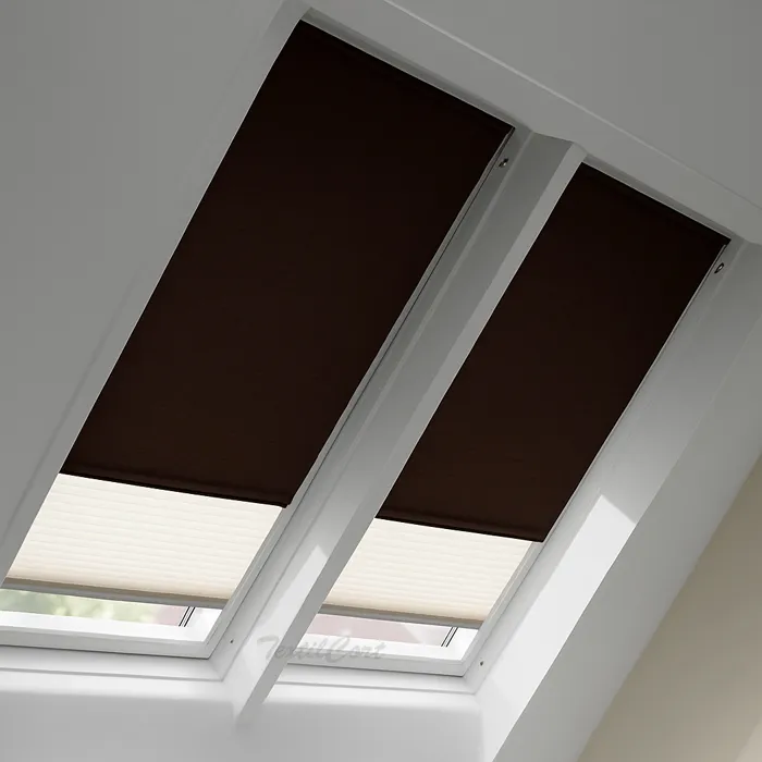 Foto cortinas plisadas noche y día para ventanas inclinadas