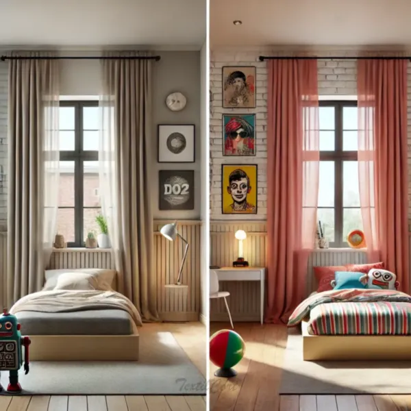 Cortinas estilo kitsch sutil: equilibrio entre neutralidad y expresión