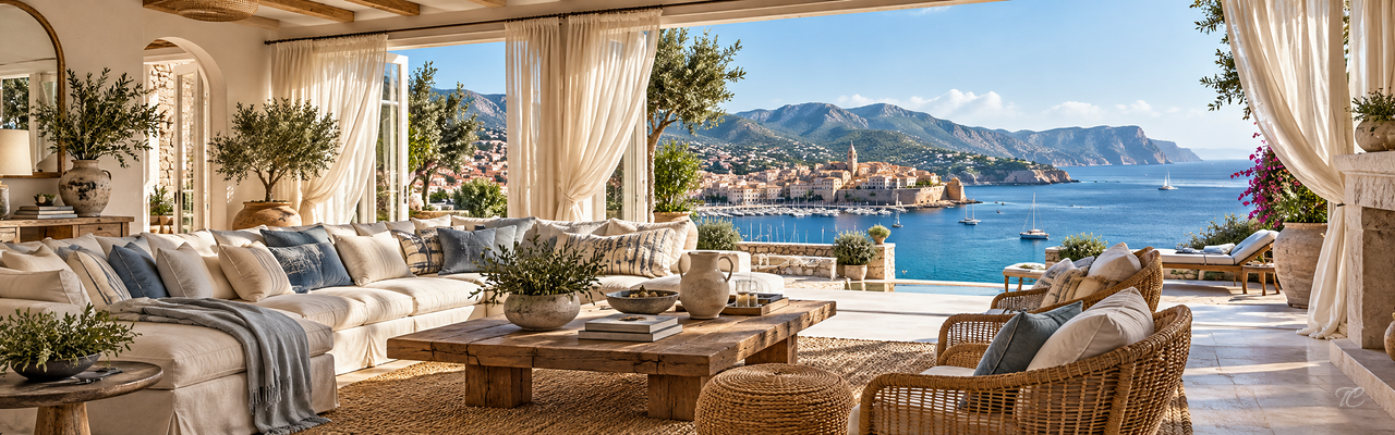 Cortinas de estilo mediterráneo a medida de TextilCort