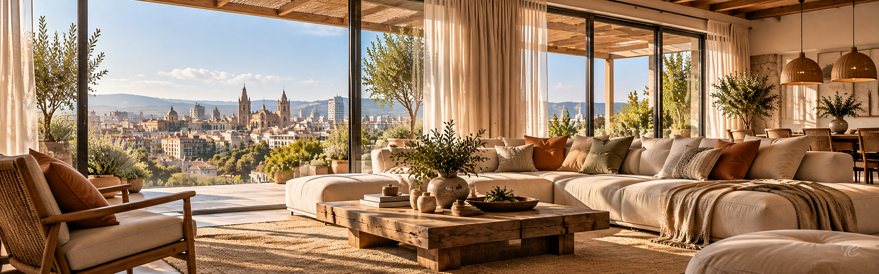 Cortinas de estilo Rústico a medida de TextilCort