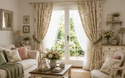 Cortinas y textiles de estilo Shabby Chic