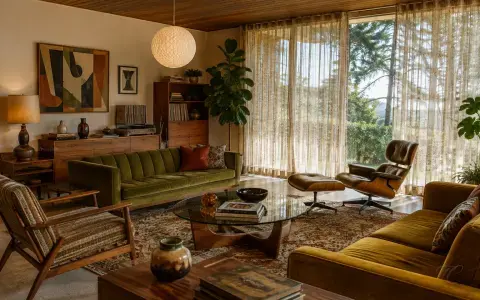 Cortinas y textiles de estilo Vintage