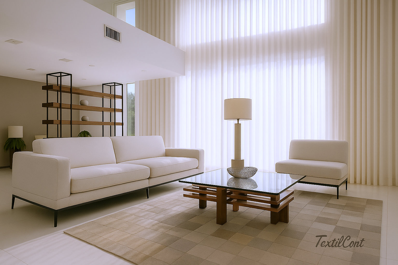 Cortina simple translúcida