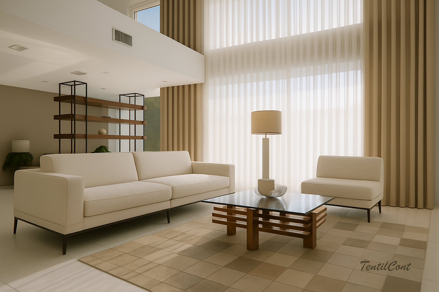 Cortina doble opaca y translúcida