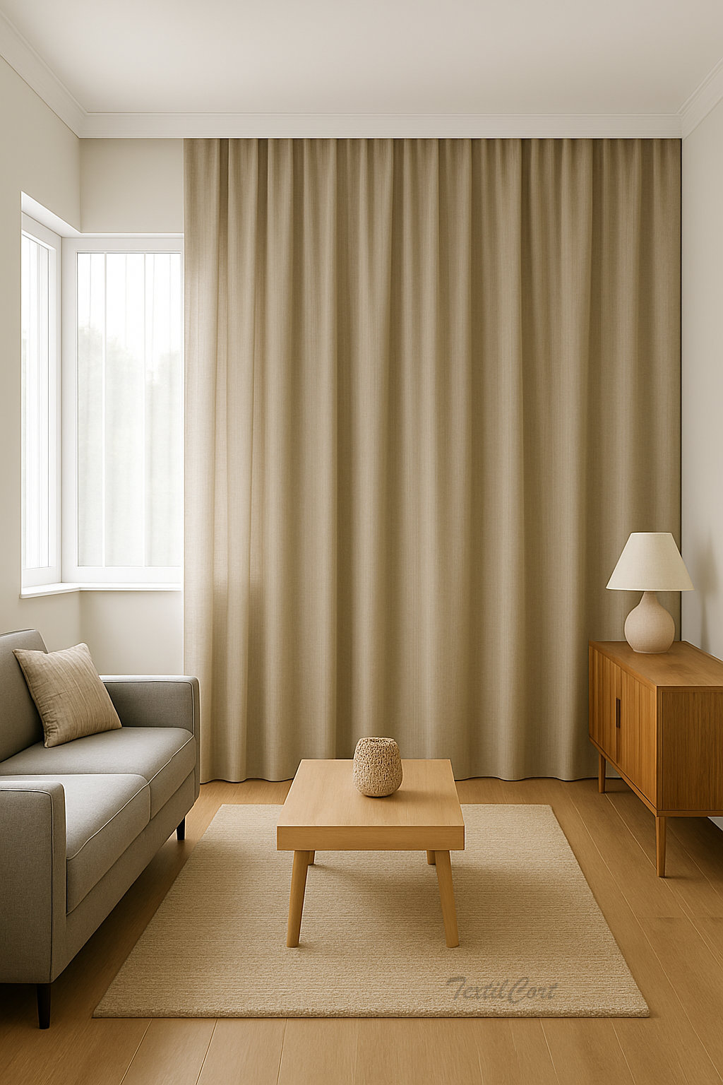 Cortina sobredimensionada