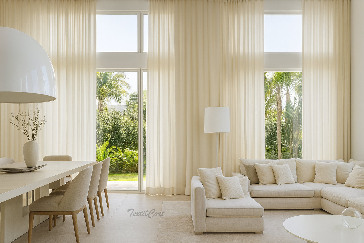 Cortinas visillo translúcido