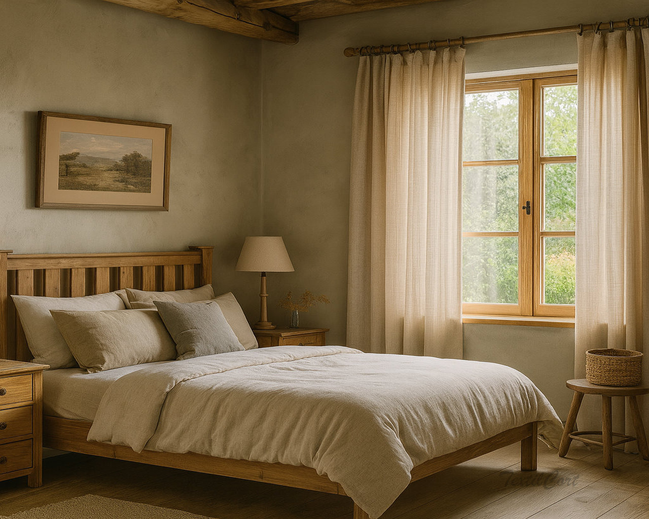 Visillo rústico natural