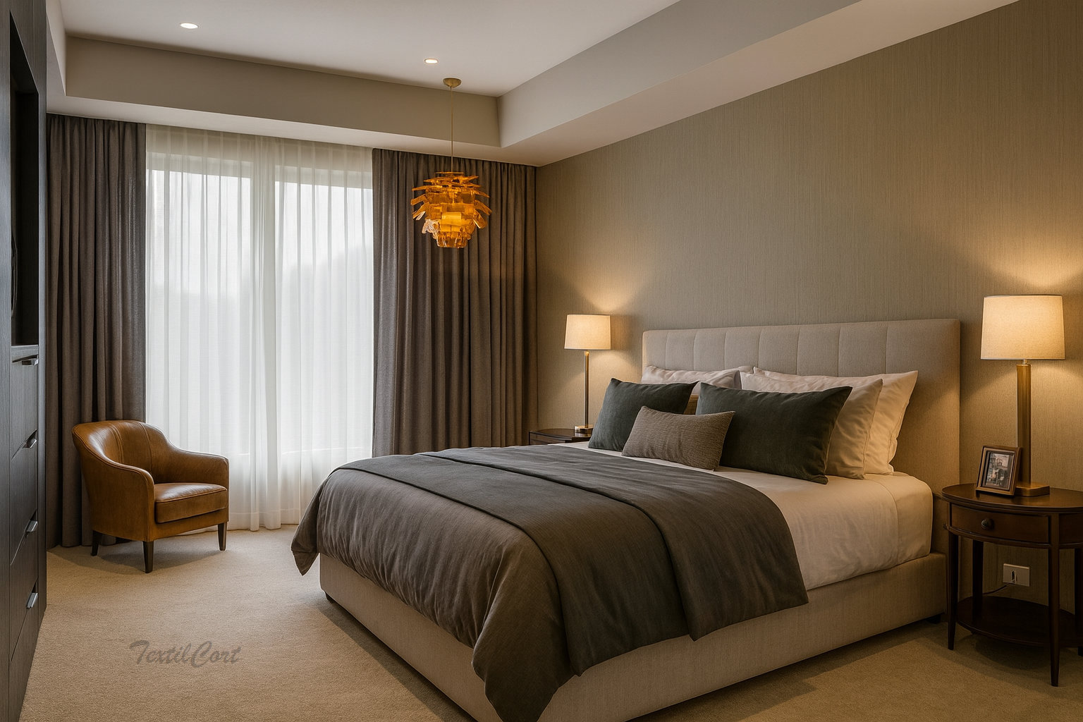 Cortina doble translúcida y opaca