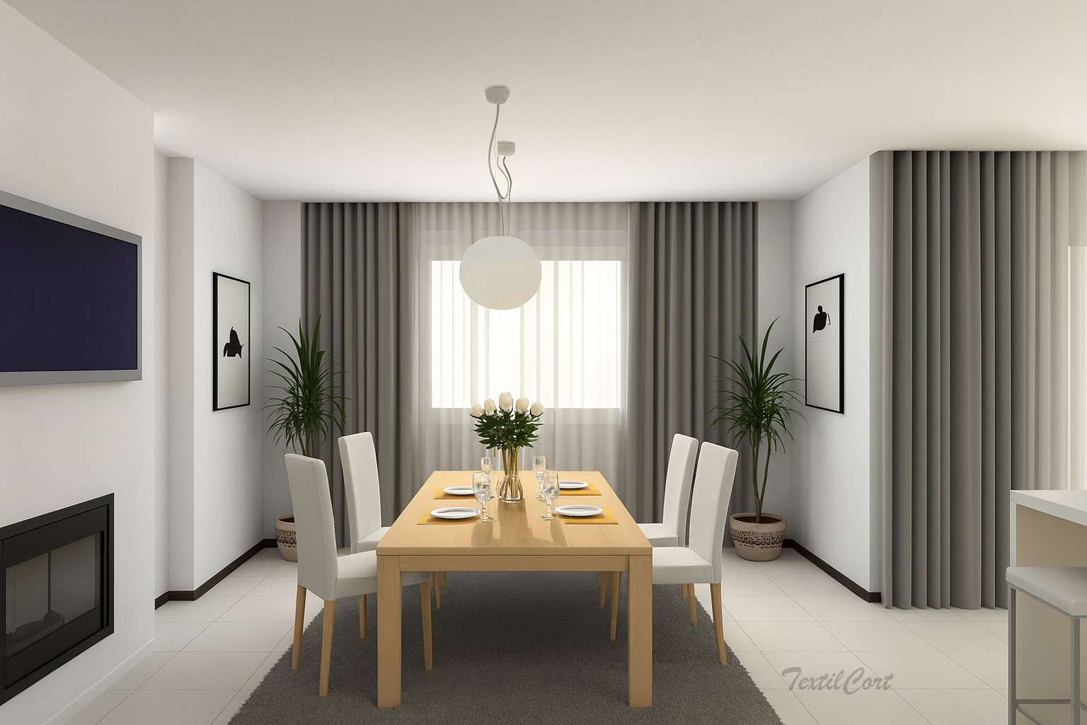 Dobles cortinas neutras