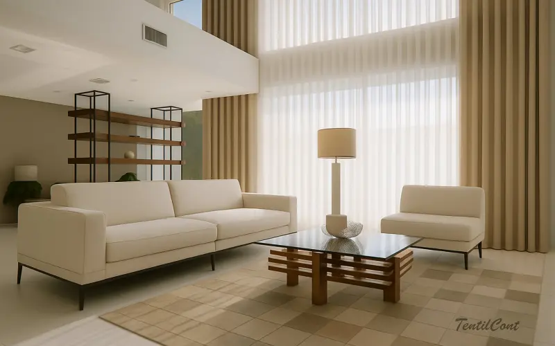 Cortina doble opaca y translúcida