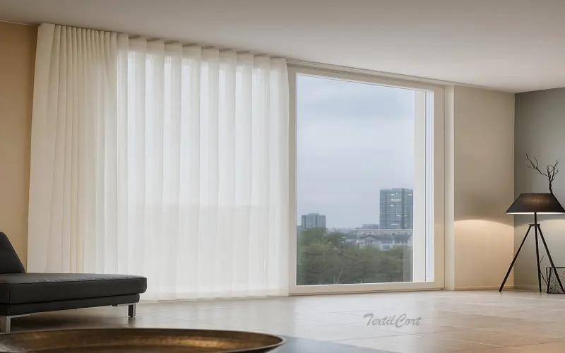 Visillo blanco texturizado – TextilCort