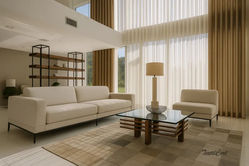 Cortina doble translúcida y oscurante