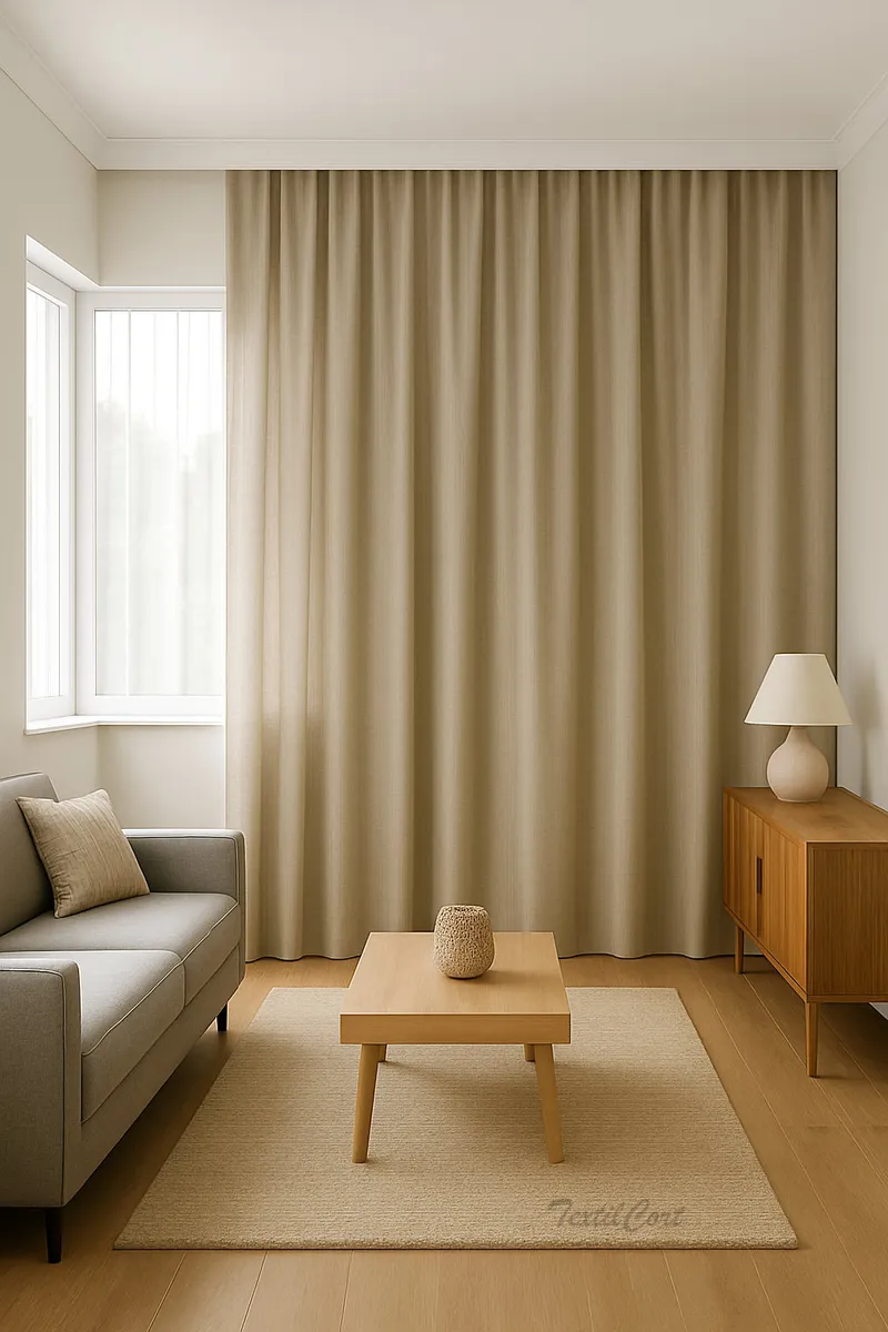 Cortina sobredimensionada