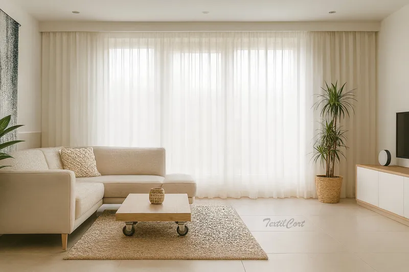 Visillos blancos translúcidos