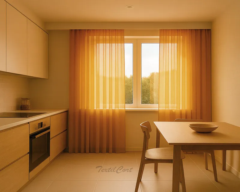 Cortina visillo rústico cocina