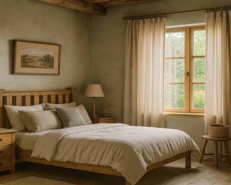 Visillo rústico natural