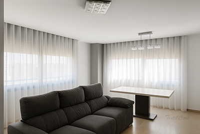 Cortinas Onda Perfecta Salon Moderno Visillo Lino 4 Textilcort