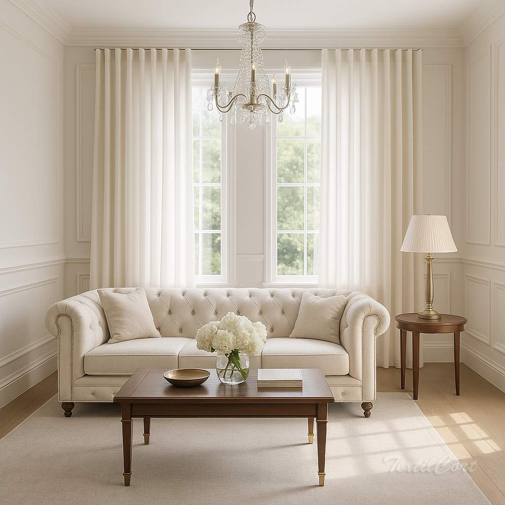 cortina onda perfecta ambiente clasico contemporaneo blanco textilcort