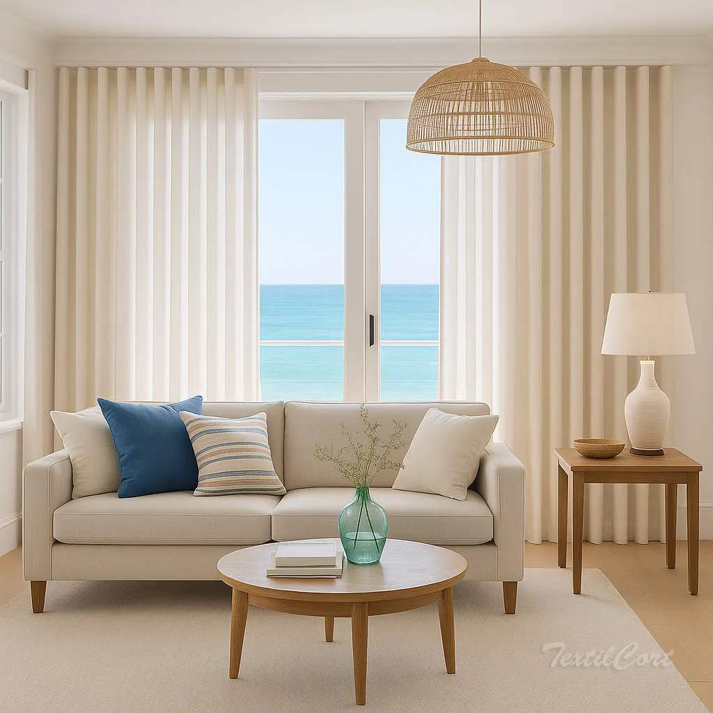 cortina onda perfecta ambiente coastal blanco textilcort