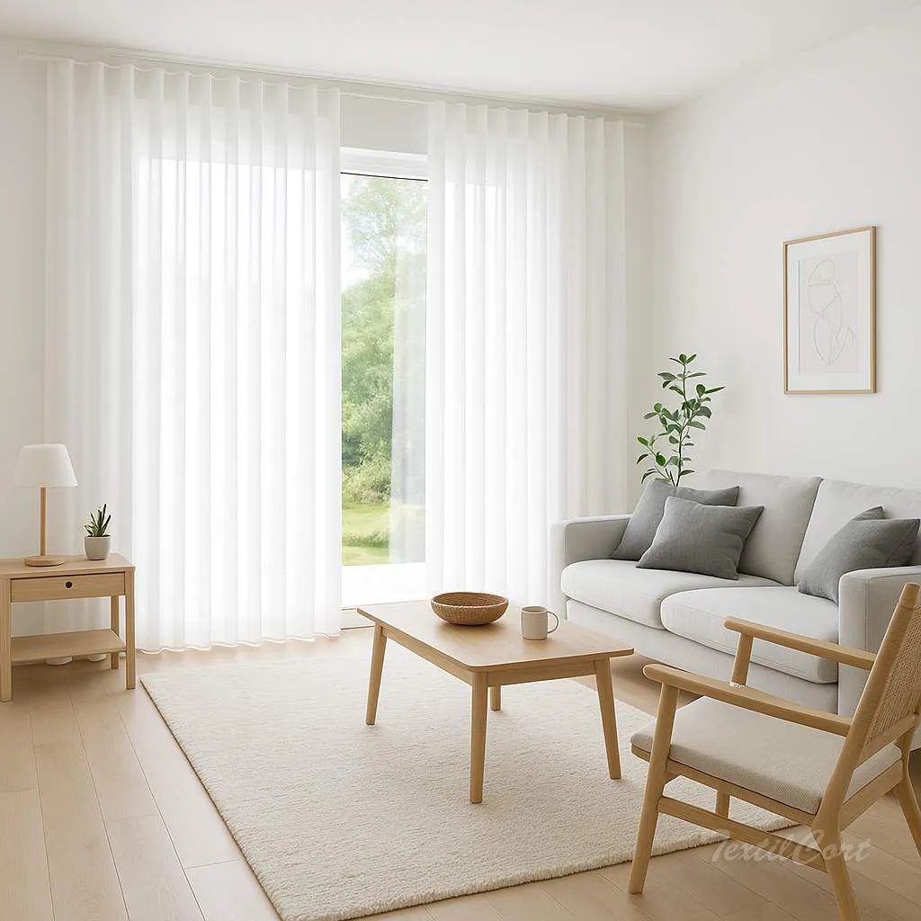 cortina onda perfecta ambiente nordico moderno blanco textilcort