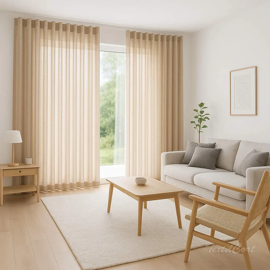 cortina onda perfecta ambiente nordico moderno lino textilcort