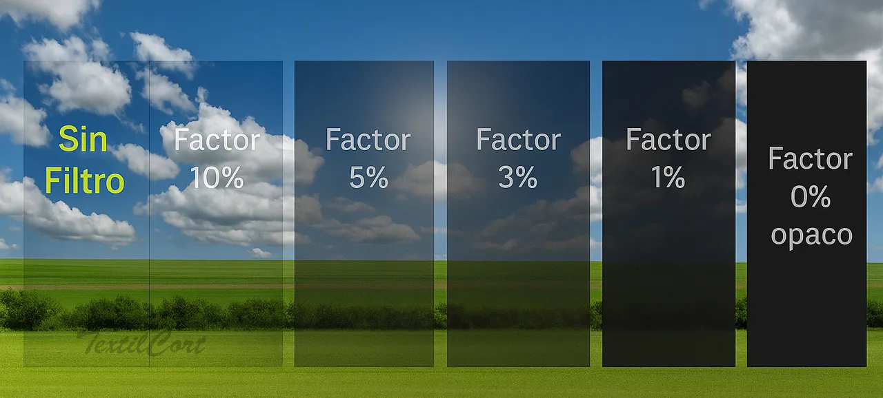 Foto estor enrollable screen poliéster factor 5%