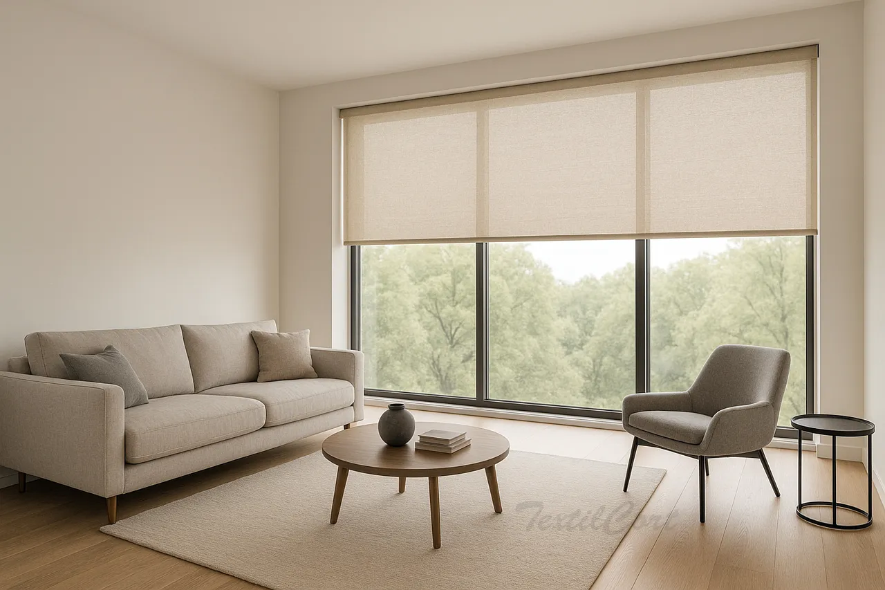 Foto estor enrollable screen poliéster ejemplo 1