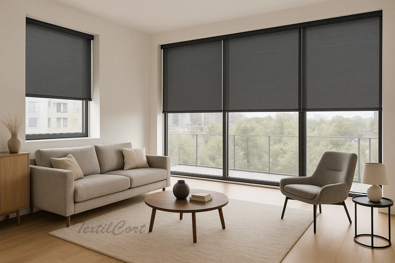 Foto estor enrollable screen poliéster ejemplo 2