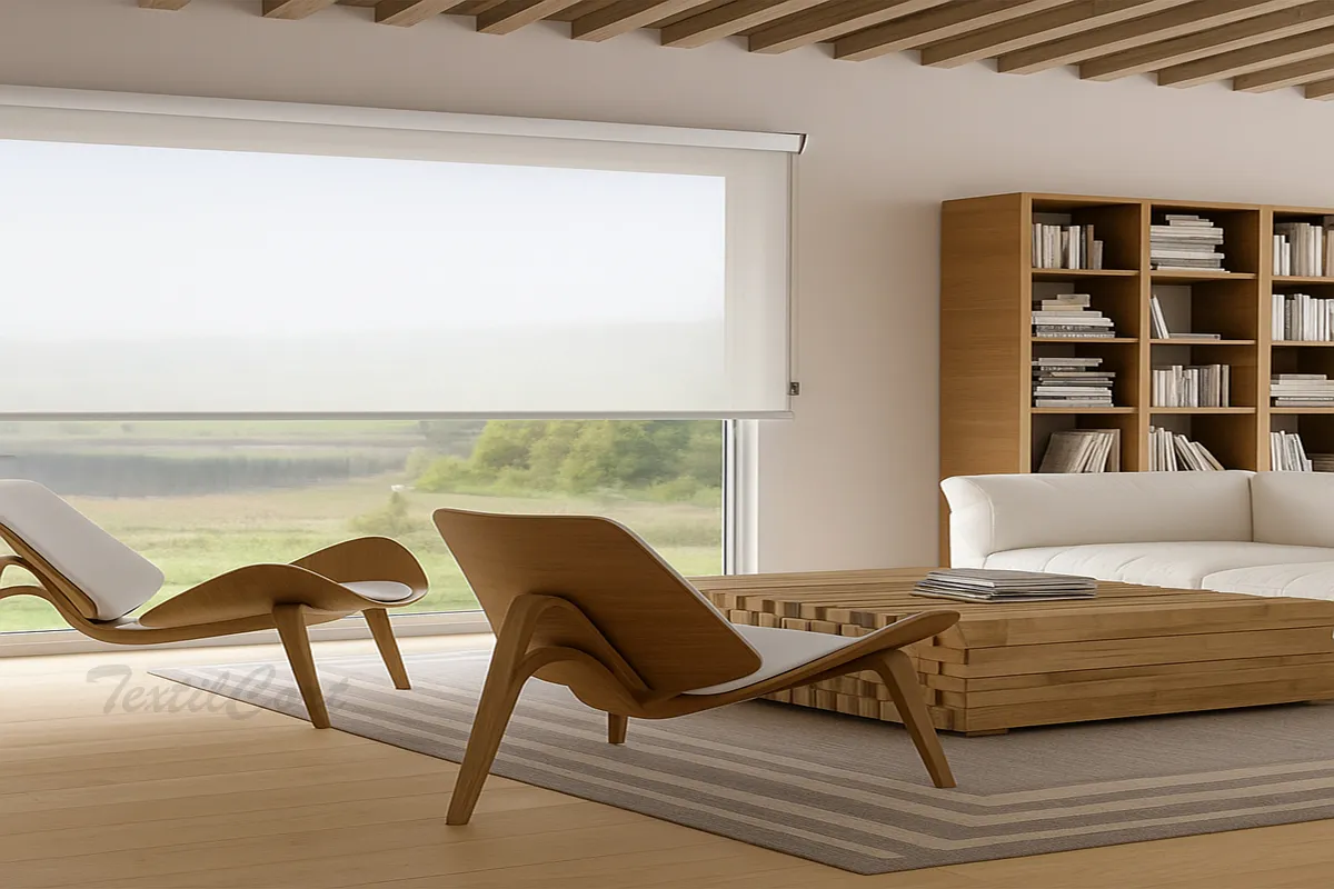 Foto estor enrollable screen poliéster factor 3%