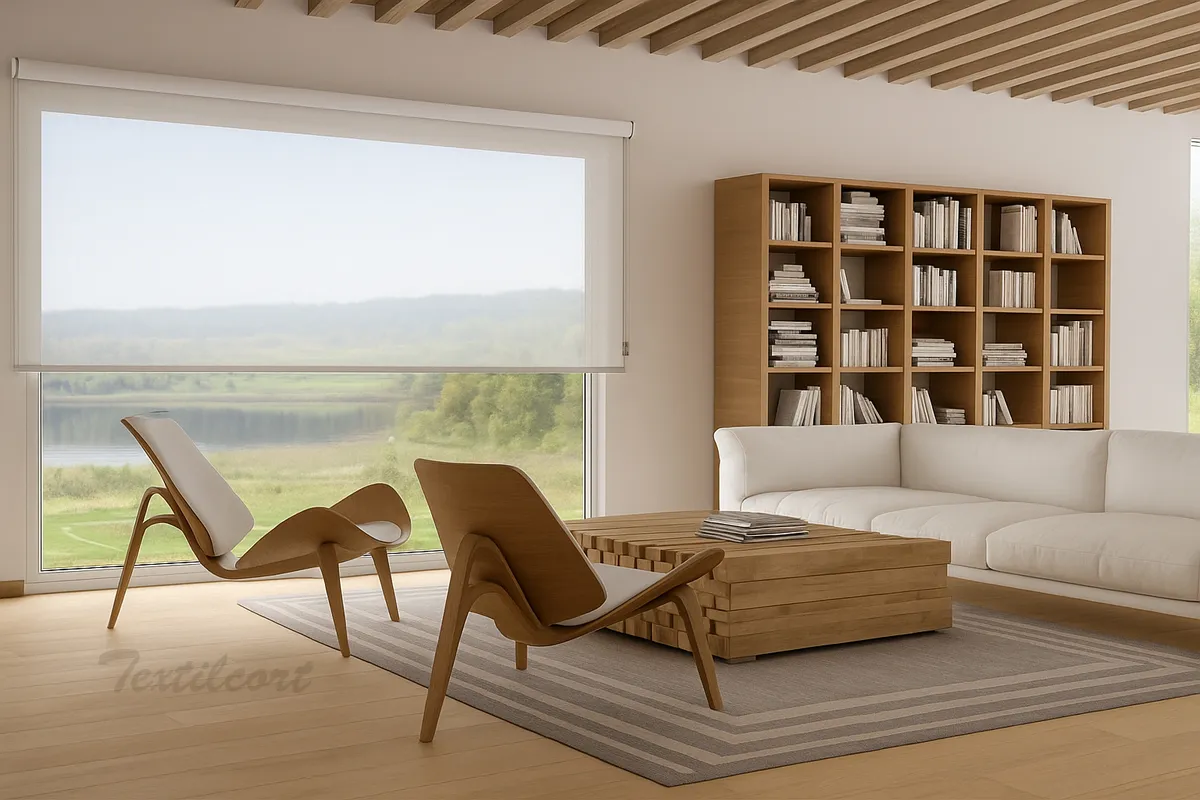 Foto estor enrollable screen poliéster factor 5%