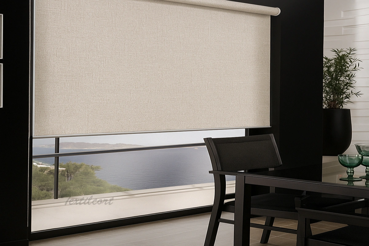 Ambiente con estor enrollable Hepalo modelo Rotterdam