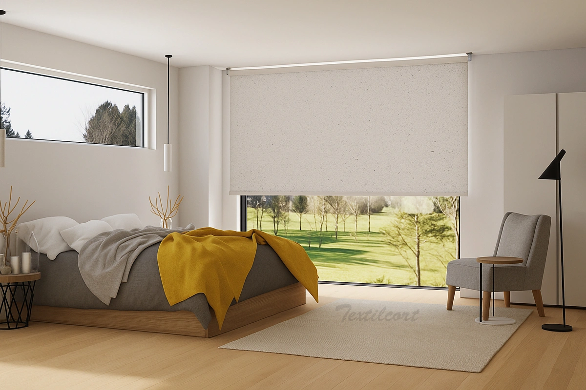 Ambiente con estor enrollable Hepalo modelo Thor
