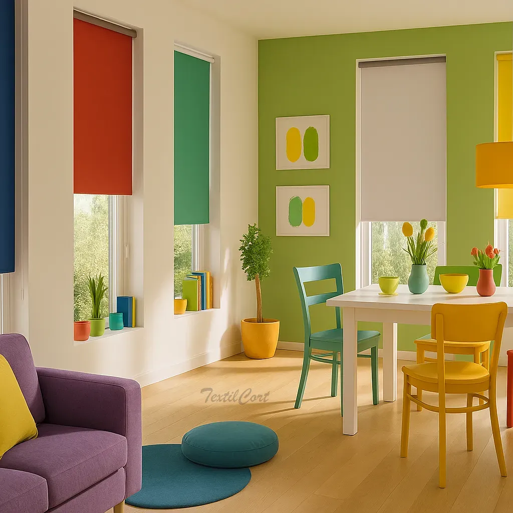 Estores enrollables opacos colores TextilCort