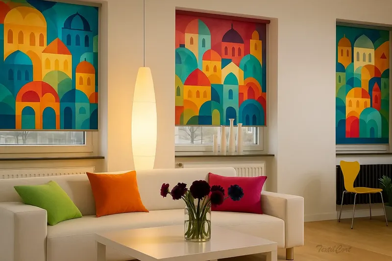 Estores enrollables opacos colores impresion digital TextilCort