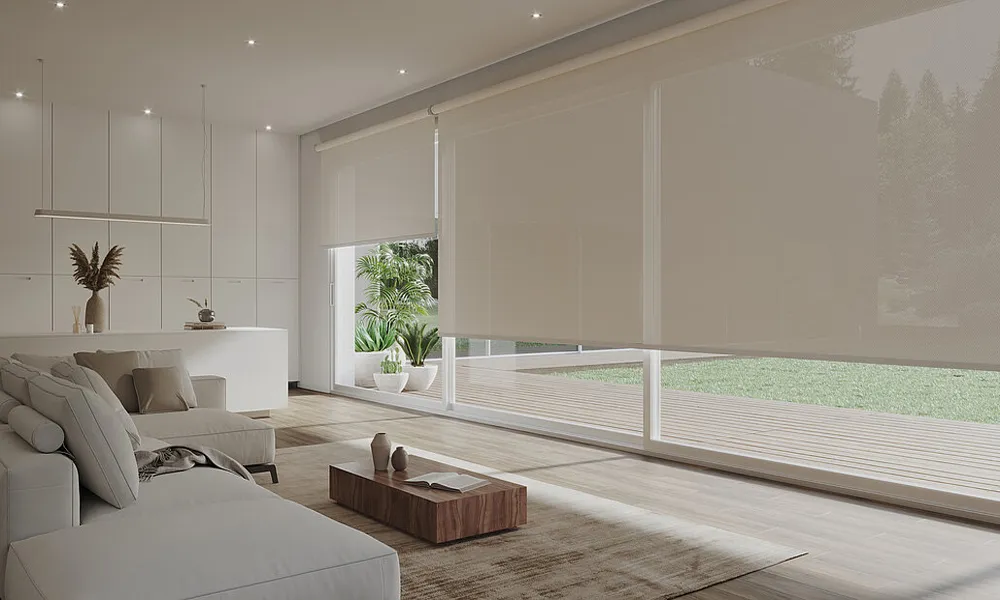 Foto estor enrollable screen natural