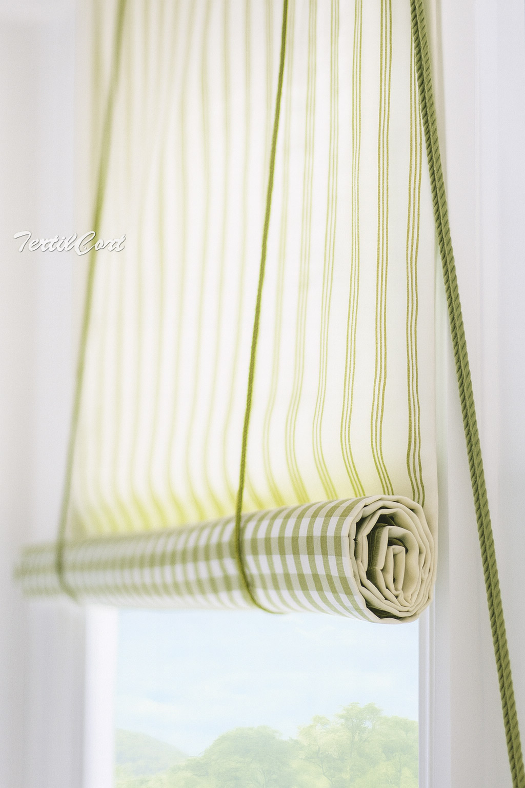 foto detalle estores textiles rollo cuerda