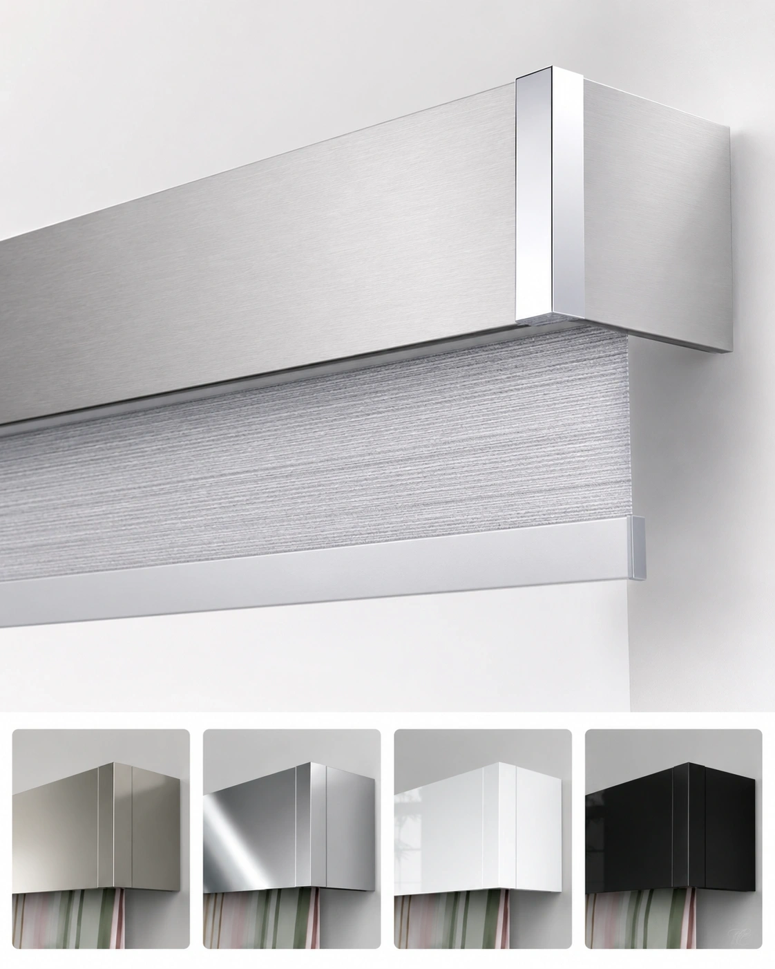 Galería metálica económica Slim para cortinas