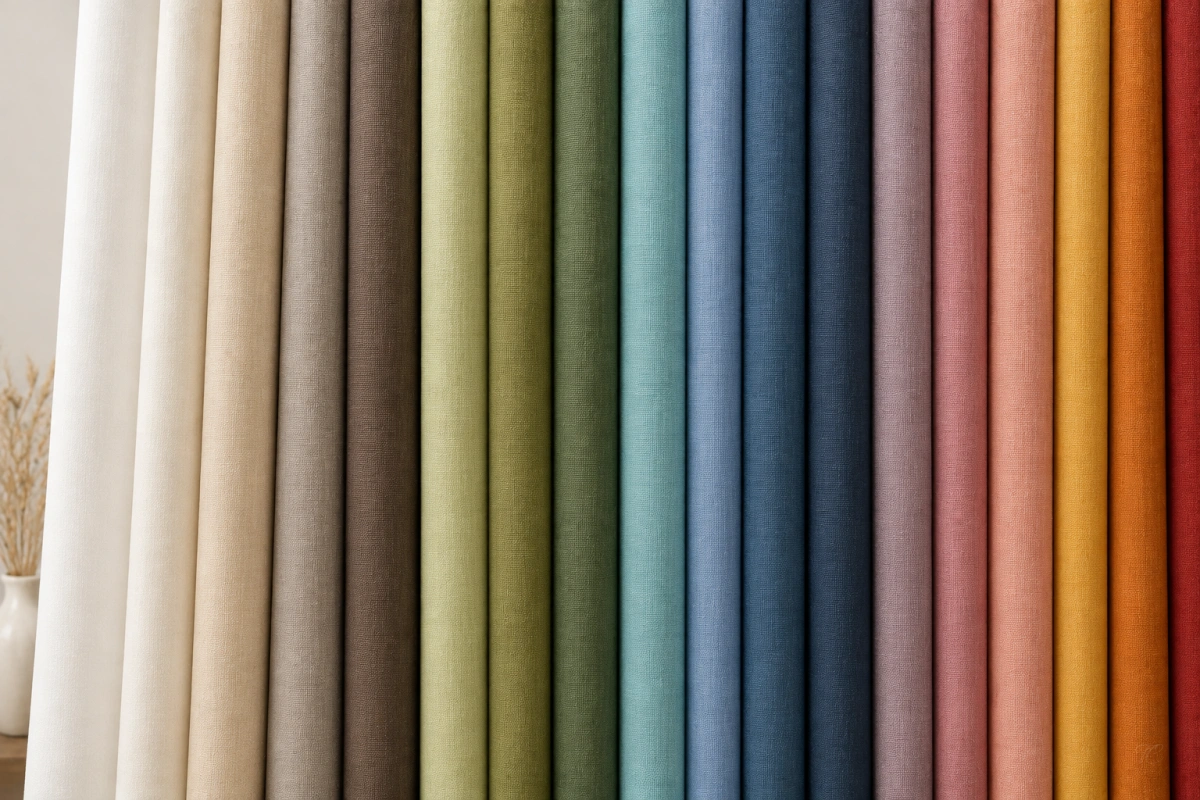 Selección de tejidos dimout para cortinas en una amplia gama de colores