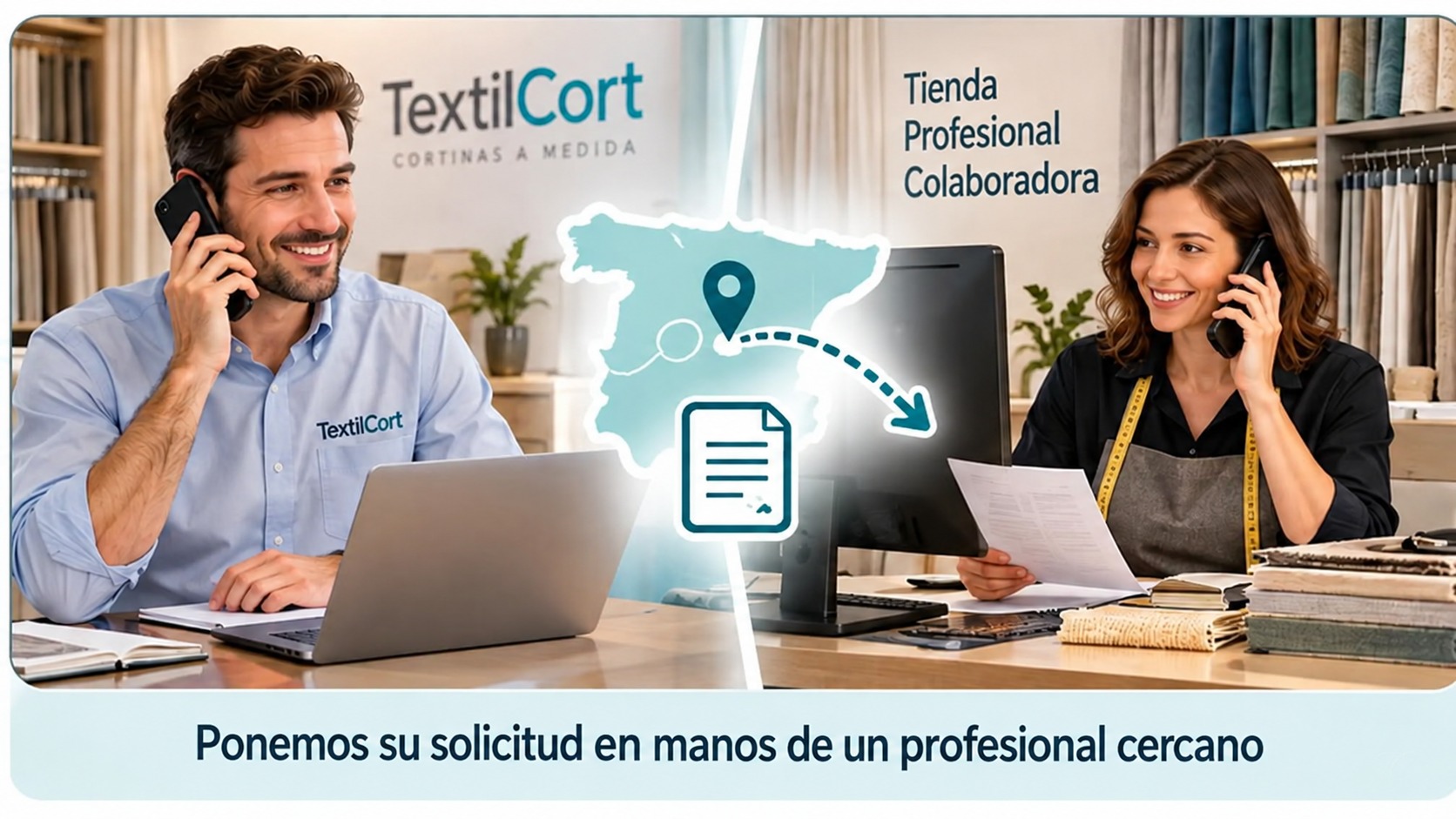 TextilCort pone la solicitud en manos de un profesional cercano