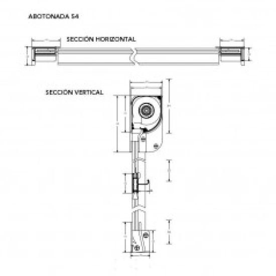 Mosquitera enrollable antiviento con sistema abotonado