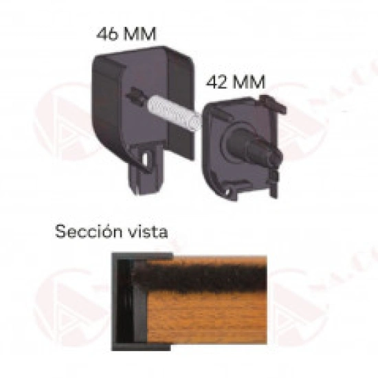 Mosquitera enrollable AUP instalada sin tornillos