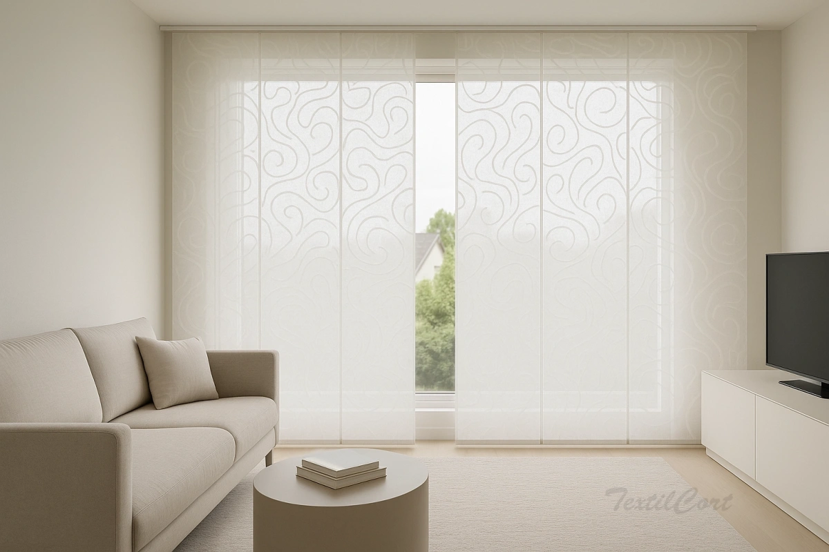 Panel japonés decorativo estampado moderno translucido