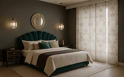 Panel japones decorativo estampado art deco textilcort