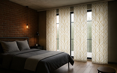 Panel japones decorativo estampado geometrico textilcort